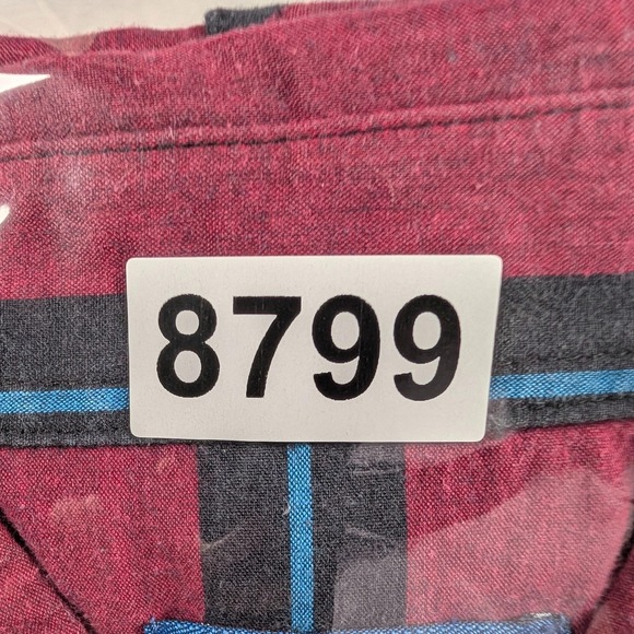 Wrangler Shirt Mens LT Red Stripe Western Pearl Snap Front Short Sleeve Cowboy - Picture 7 of 7